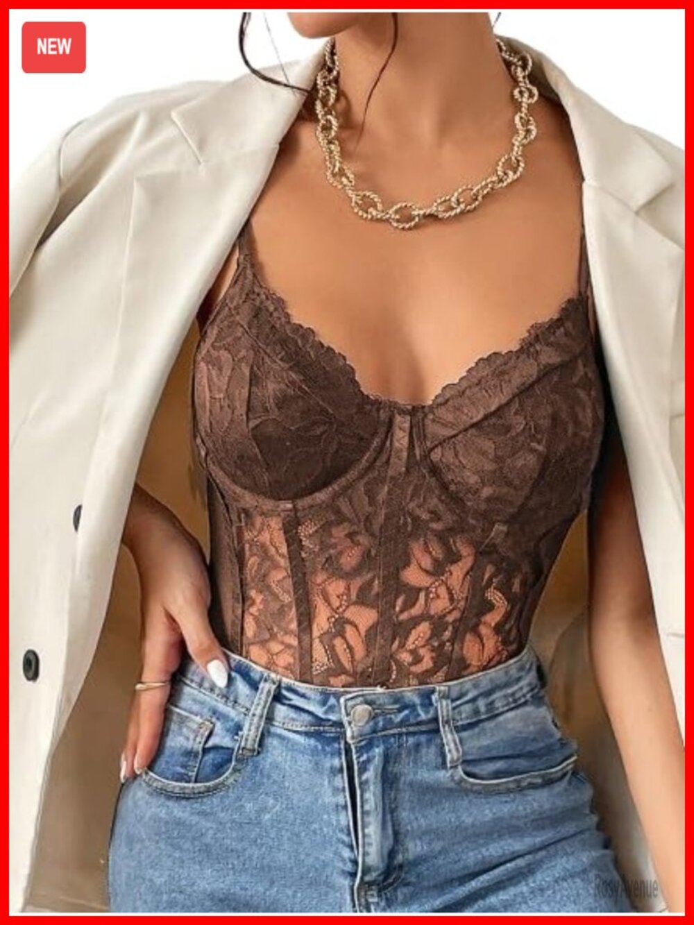 Lace Bustier Cami Bodysuit Sleeveless Sheer Mesh Slim Fit Corset Top